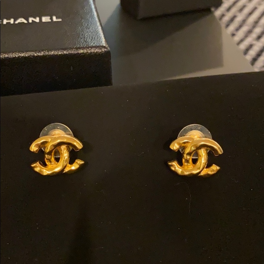 Hammered Chanel Earrings